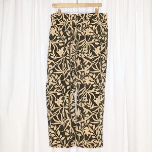 Tucker NYC Julia Pant Forest Figi Floral in Crepe de Chine Silk Floral